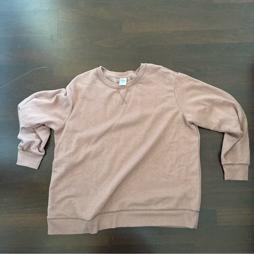 Women Blush pink Stars Above fleece Sweater XXL